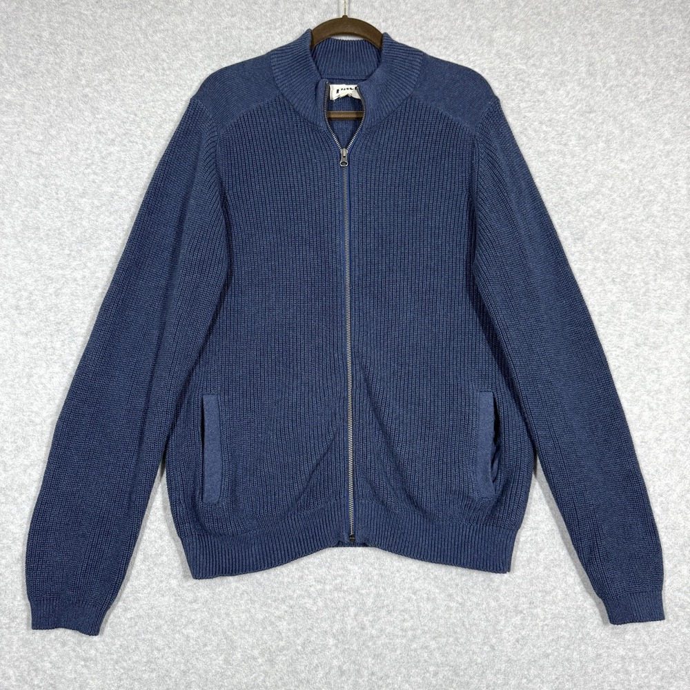 Pact Organic Sweater Mens Large Full Zip Cardigan‎ Knit Pockets Organic Cotton